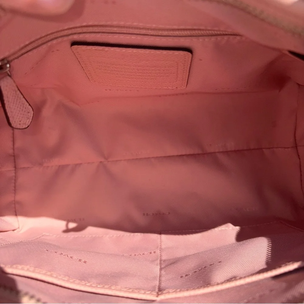 Coach Pink Blush Structured Leather Satchel